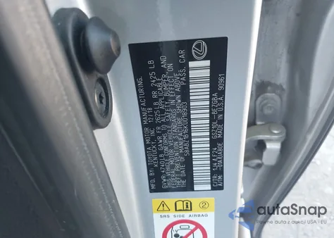 2019 Lexus Es 350 F Sport z USA, uszkodzony, nr VIN 58ABZ1B16KU018903